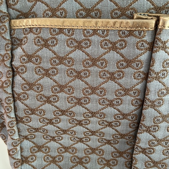 Anya Hindmarch Gray/Gold Fabric/Leather Tote - Picture 2 of 15